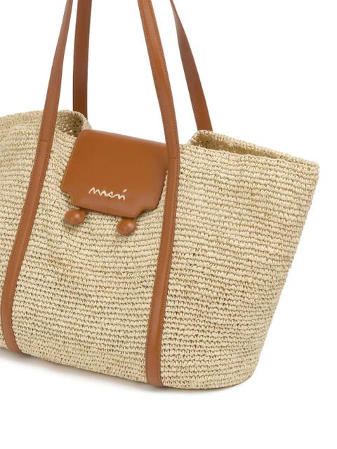 Marni medium Trunkaroo beach tote bag - Neutrals