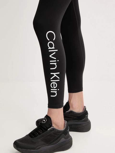 Calvin Klein Performance legginsy treningowe damskie kolor czarny wzorzyste LVGWS5L613 - zdjęcie produktu nr 2