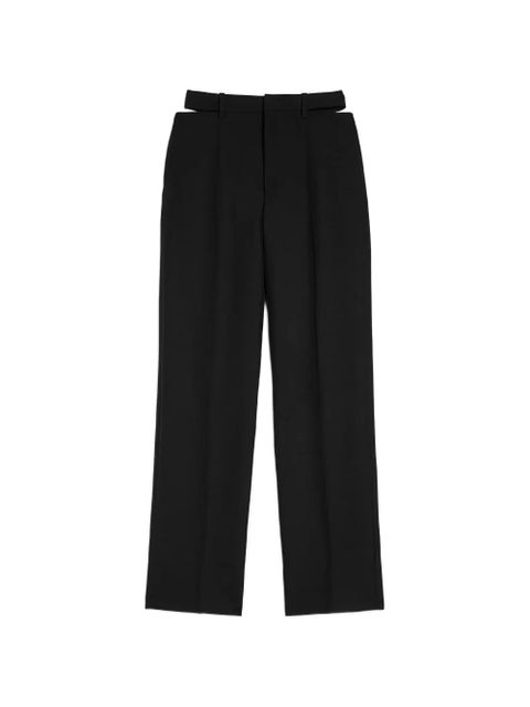 Jil Sander cut-out wool blend trousers - Black - zdjęcie produktu nr 1