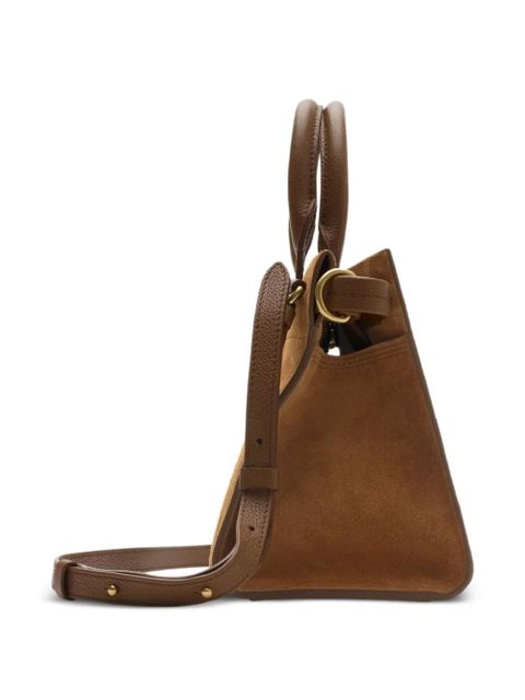 Burberry mini Cotswolds check-engraved tote bag - Brown