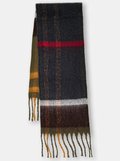 Barbour szalik damski kolor zielony wzorzysty LSC0293 - zdjęcie produktu nr 1