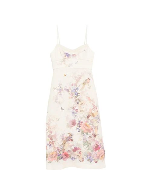 ZIMMERMANN floral-print midi dress - Neutrals - zdjęcie produktu nr 1
