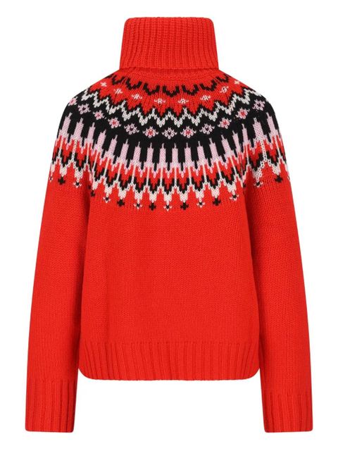 BOGNER patterned roll-neck sweater - Orange