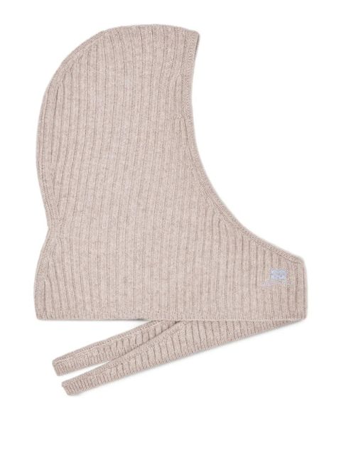 GANNI rib knit balaclava - Neutrals - zdjęcie produktu nr 1
