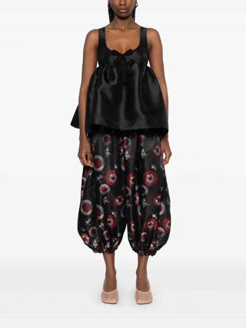 Comme Des Garçons patterned-intarsia trousers - Black - zdjęcie produktu nr 2