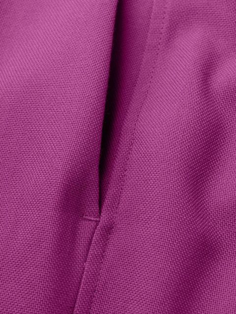 GANNI pleated straight-leg trousers - Purple