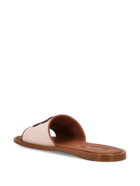 Miu Miu logo-embellishment sandals - Neutrals