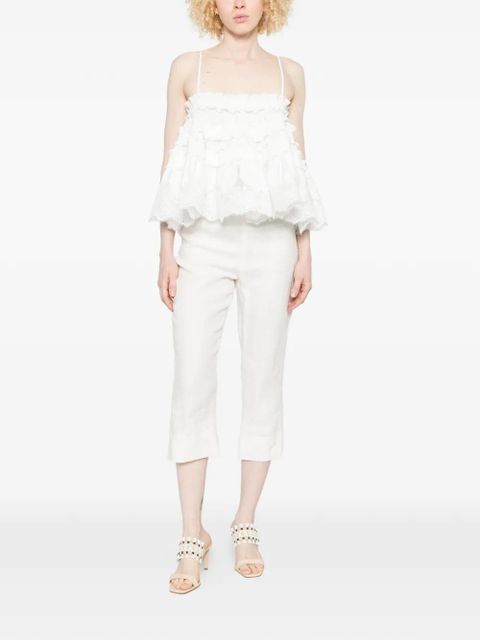 ZIMMERMANN Alchemy ruffled-lace top - Neutrals