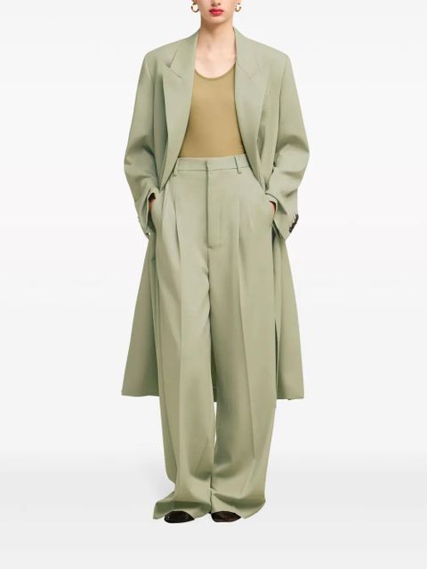 AMI Paris wide-leg tailored wool trousers - Green - zdjęcie produktu nr 2