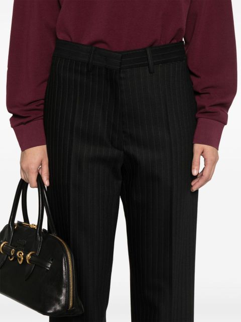 Miu Miu pinstriped trousers - Black
