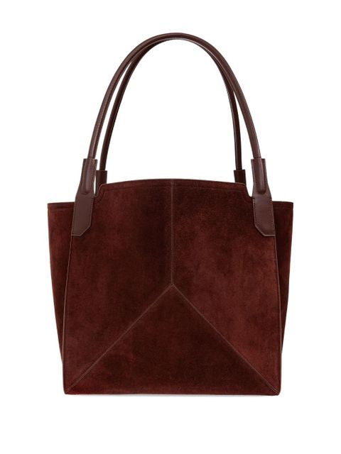 Victoria Beckham logo-detail leather tote bag - Brown