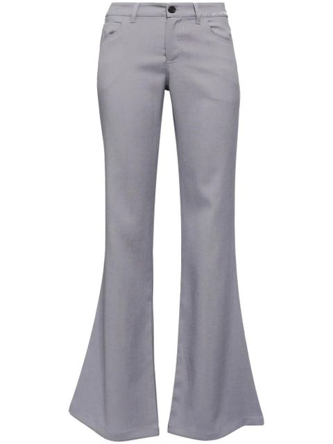 Marni mid-rise flared wool pants - Grey - zdjęcie produktu nr 1