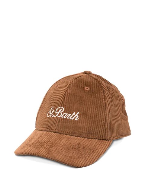 MC2 Saint Barth corduroy logo cap - Brown - zdjęcie produktu nr 1