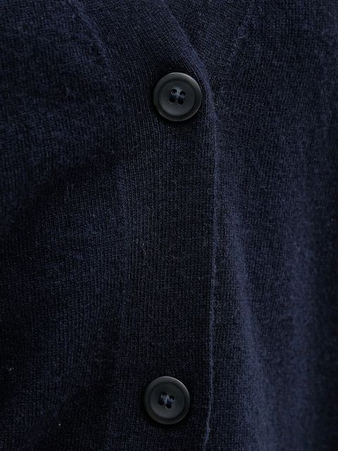 Sisley kardigan z dodatkiem wełny damski kolor granatowy lekki 102HM602Q