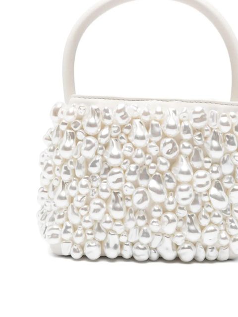 Cult Gaia Solene pearl-embellished top handle bag - White