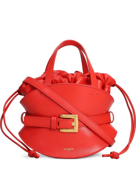 Balmain buckled drawstring tote bag - Red - zdjęcie produktu nr 1