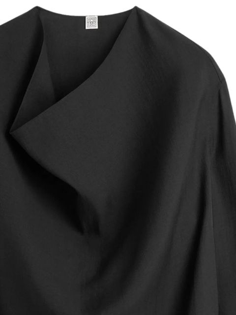 TOTEME draped long-sleeves blouse - Black - zdjęcie produktu nr 2