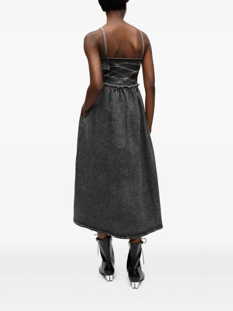 GANNI denim midi dress - Black