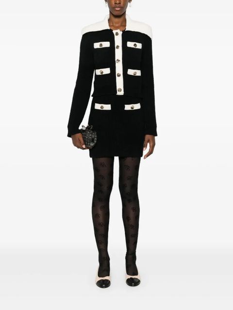 Self-Portrait knitted mini skirt - Black - zdjęcie produktu nr 2