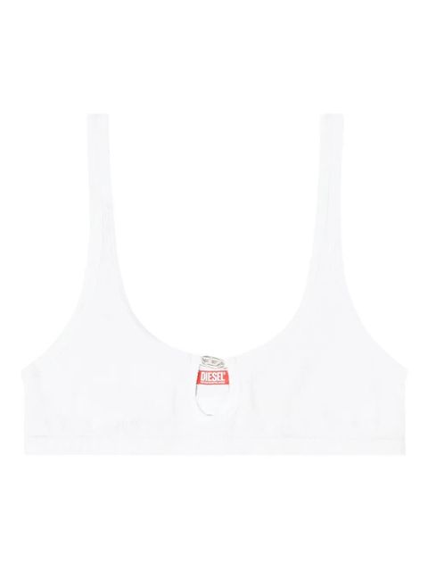 Diesel Ufsb Oval D-Rib cotton bra - White - zdjęcie produktu nr 1