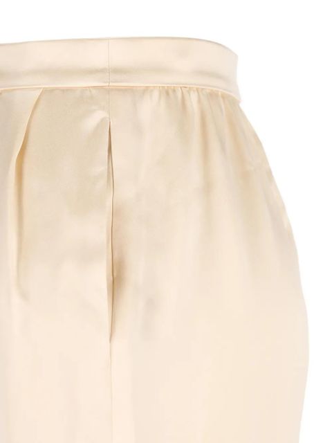 Saint Laurent pleated silk trousers - Neutrals