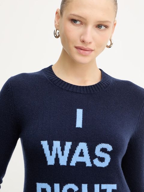 MAX&Co. sweter wełniany damski kolor granatowy lekki 2528366032200