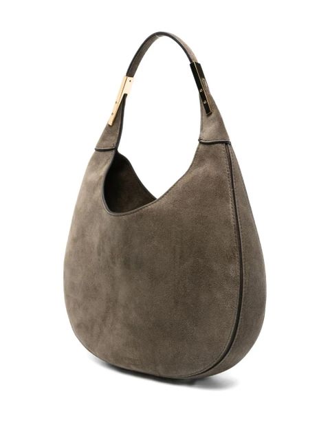 Savette small Florence suede top-handle shoulder bag - Brown