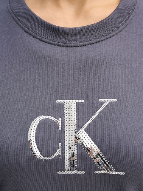 Calvin Klein Jeans t-shirt bawełniany damski kolor szary LV044E215G