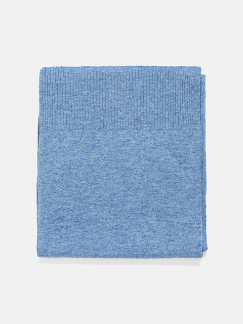 United Colors of Benetton szalik wełniany kolor niebieski gładki 1002DU01E - zdjęcie produktu nr 2