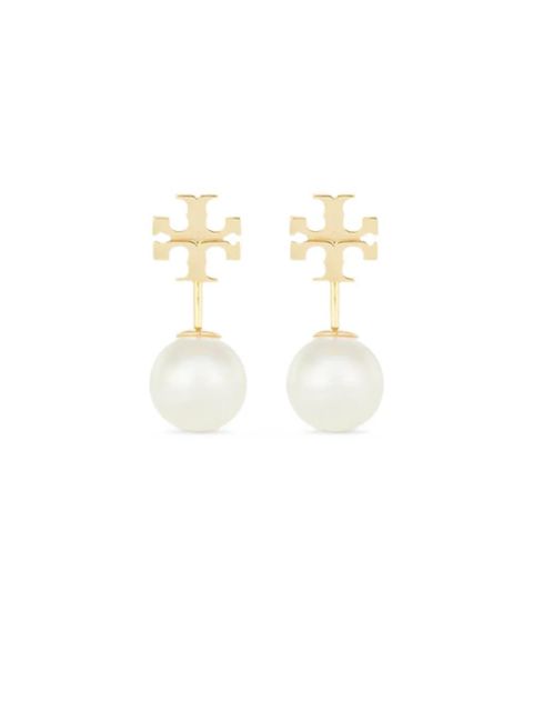 Tory Burch Moondance logo-detail earrings - Gold - zdjęcie produktu nr 2