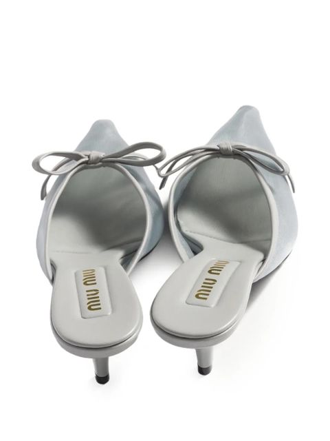 Miu Miu mesh heeled mules - Blue