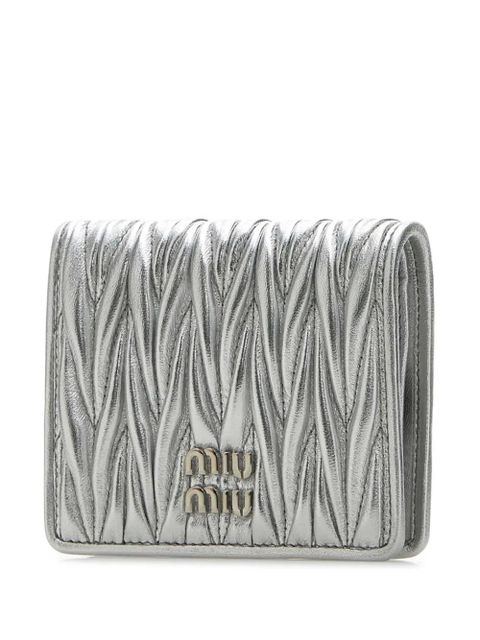 Miu Miu small matelassé wallet - Silver
