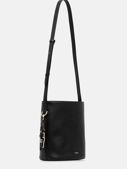 Furla torebka skórzana kolor czarny WB01875 ARE000 O6000