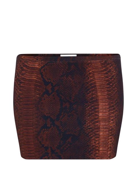 Jean Paul Gaultier ribbed printed mini skirt - Brown - zdjęcie produktu nr 1