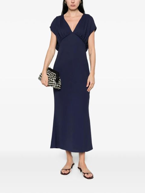 STAUD char gathered maxi dress - Blue - zdjęcie produktu nr 2