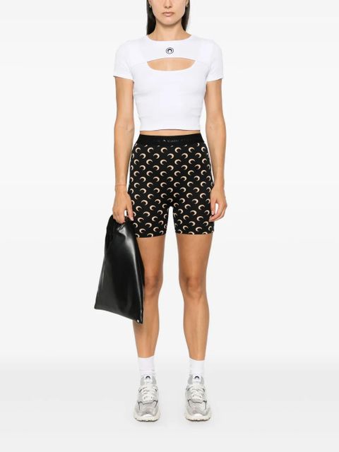 Marine Serre moon-logo cut-out T-shirt - White - zdjęcie produktu nr 2