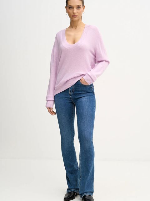 United Colors of Benetton sweter damski kolor fioletowy lekki 11CZD10FD