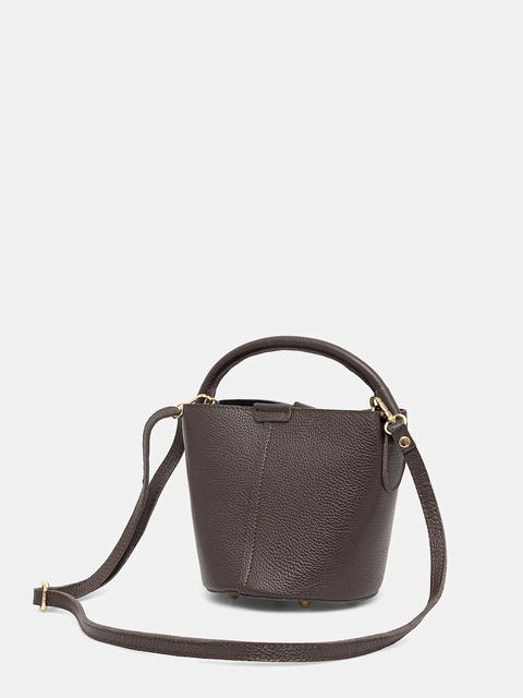 Answear.LAB torebka skórzana kolor brązowy