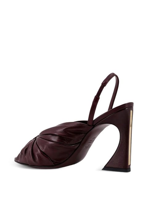 FENDI Arco twisted-design heeled pumps - Purple