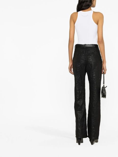 Zadig&Voltaire Evy crinkled leather trousers - Black - zdjęcie produktu nr 2