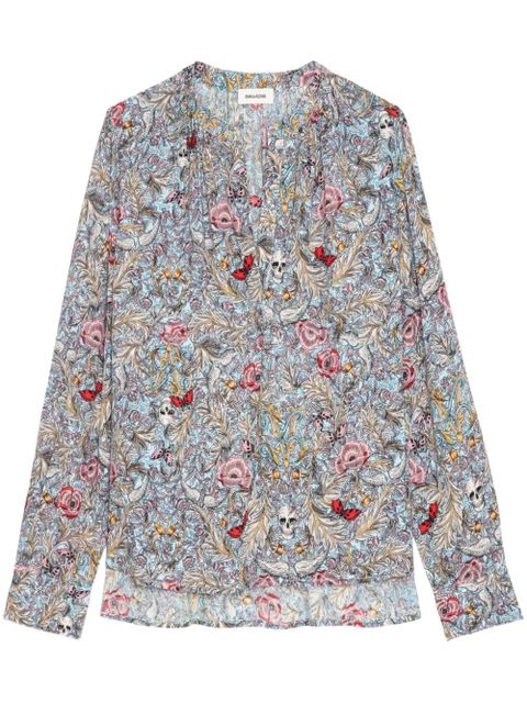 Zadig&Voltaire Tink floral-print blouse - Blue - zdjęcie produktu nr 1