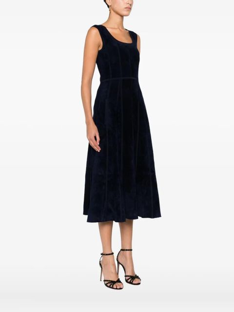 Maje panelled midi dress - Blue