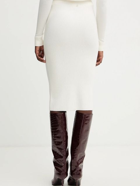 Guess spódnica HARLEY kolor beżowy midi prosta W5BD94 Z0572