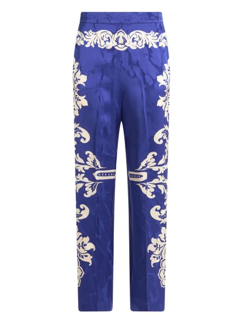 ETRO baroque print tapered trousers - Blue - zdjęcie produktu nr 1