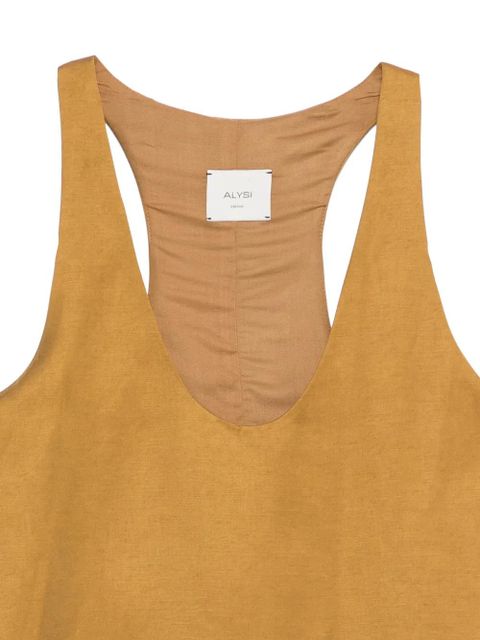 Alysi V-neck racerback top - Brown