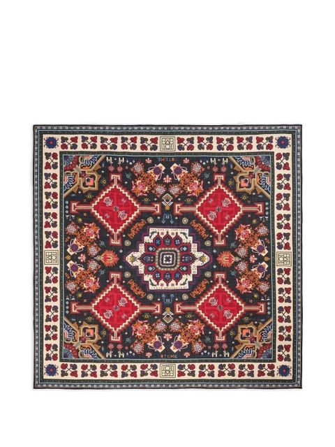 TOTEME Winter geometric blanket wool scarf - Red - zdjęcie produktu nr 1