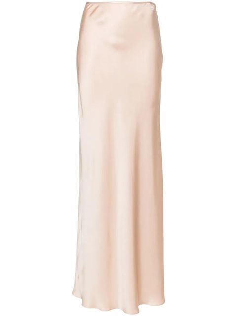 MANURÍ satin silk maxi skirt - Neutrals - zdjęcie produktu nr 1