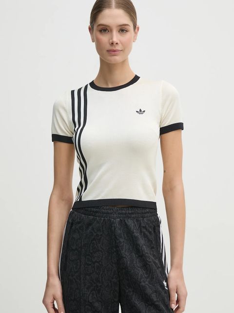 adidas Originals t-shirt KNITTED 3S TEE - zdjęcie produktu nr 1