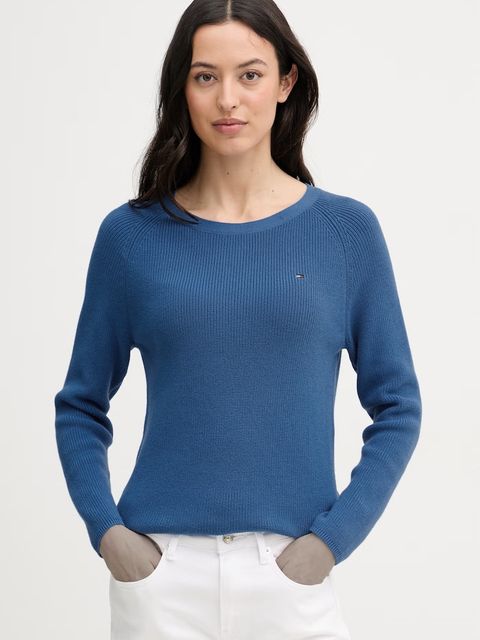 Tommy Hilfiger sweter damski bawełniany - zdjęcie produktu nr 1