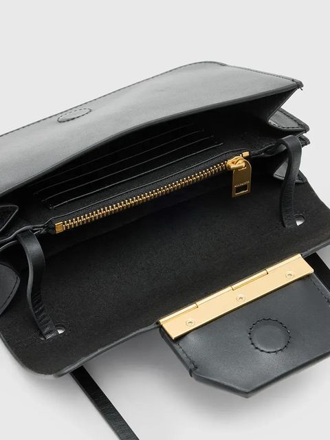 AllSaints torebka skórzana ANN kolor czarny W122XC